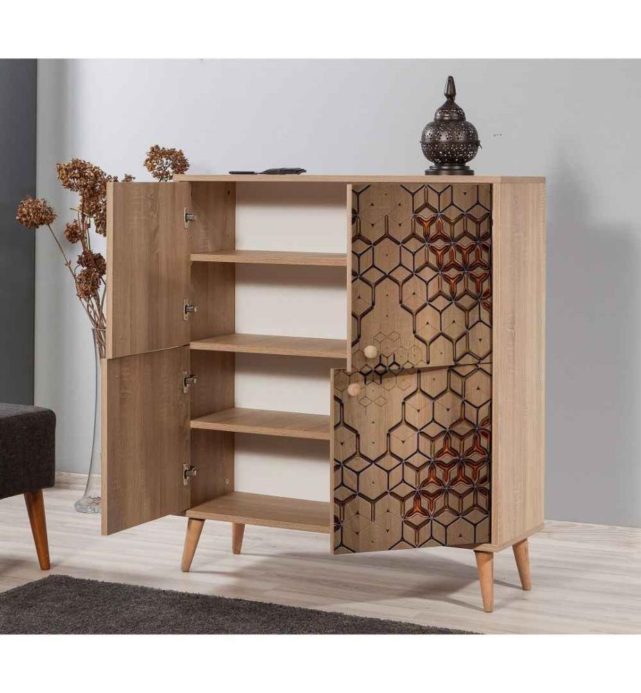 Mehrzweckschrank, Eiche Sonoma, melaminbeschichtete Spanplatte