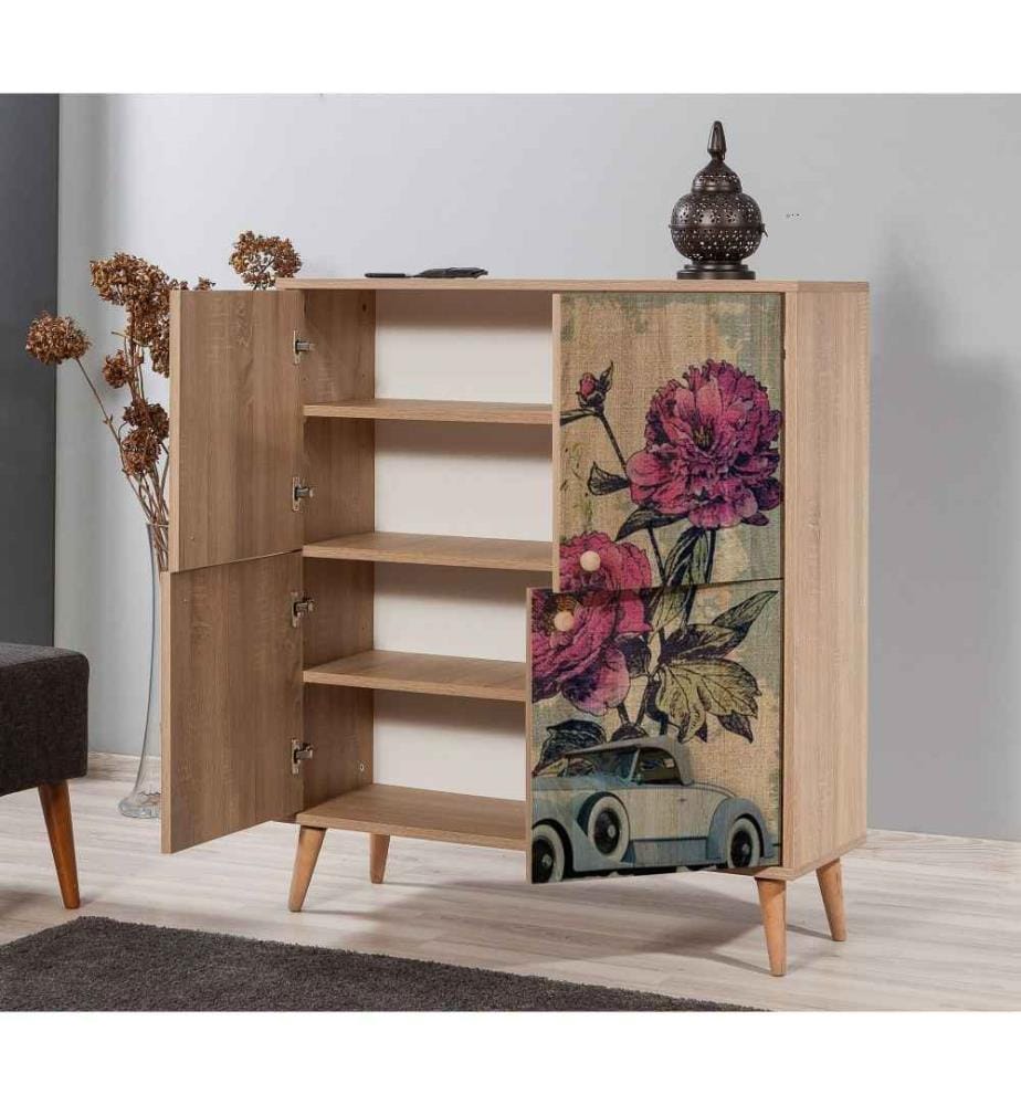 Mehrzweckschrank, Eiche Sonoma, melaminbeschichtete Spanplatte