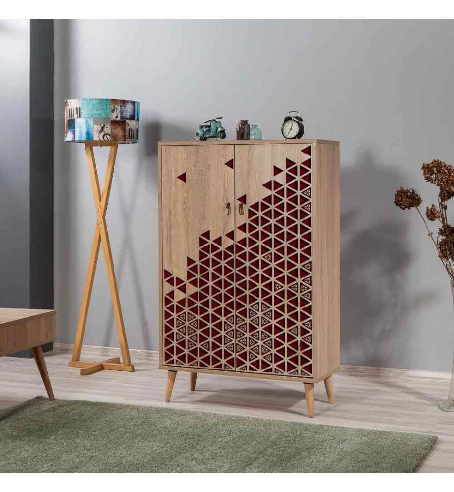 Armoire multifonctions, chêne Sonoma, panneau de particules mélaminé