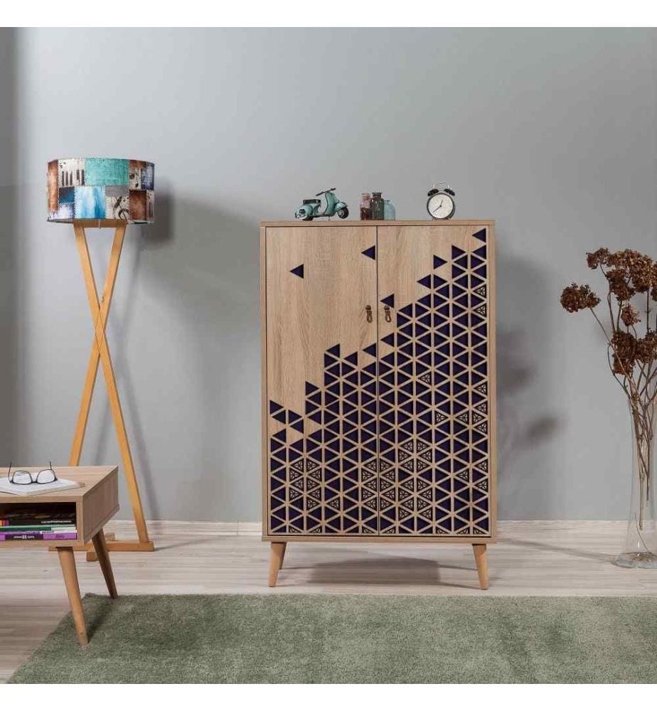 Armoire multifonctions, chêne Sonoma, panneau de particules mélaminé