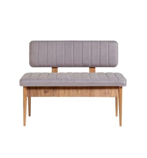 Bank, Atlantic Pine Soho, melaminbeschichtete Spanplatte, Samtstoff