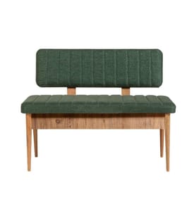 Bank, Atlantic Pine Green, Melaminbeschichtete Spanplatte, Samtstoff