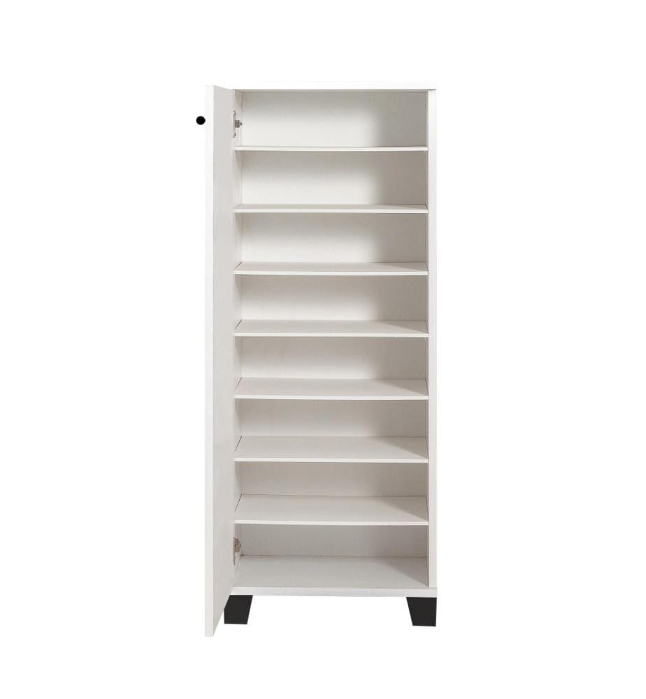 Schuhschrank, Weiss Schwarz, Melaminbeschichtete Spanplatte