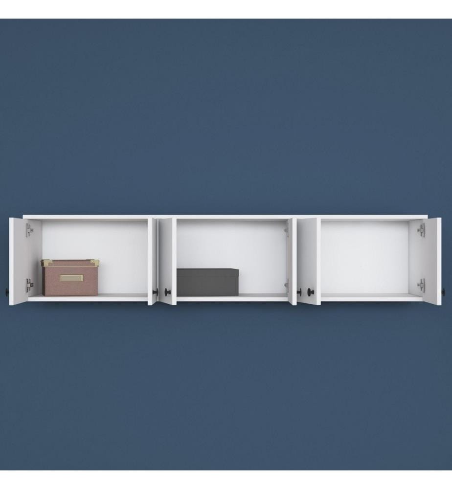 Armoire polyvalente, blanc, panneau de particules mélaminé de qualité E1