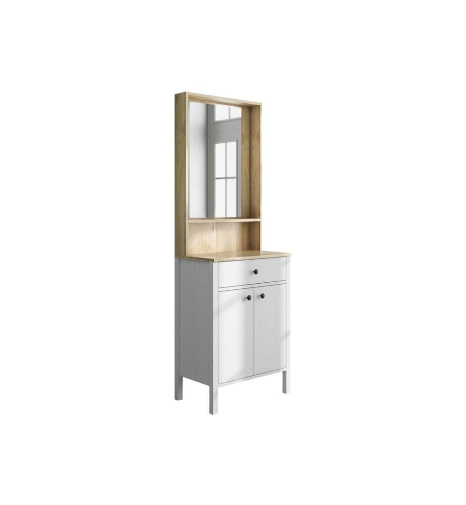 Portemanteau, bois, blanc, 100 % panneau de particules mélaminé