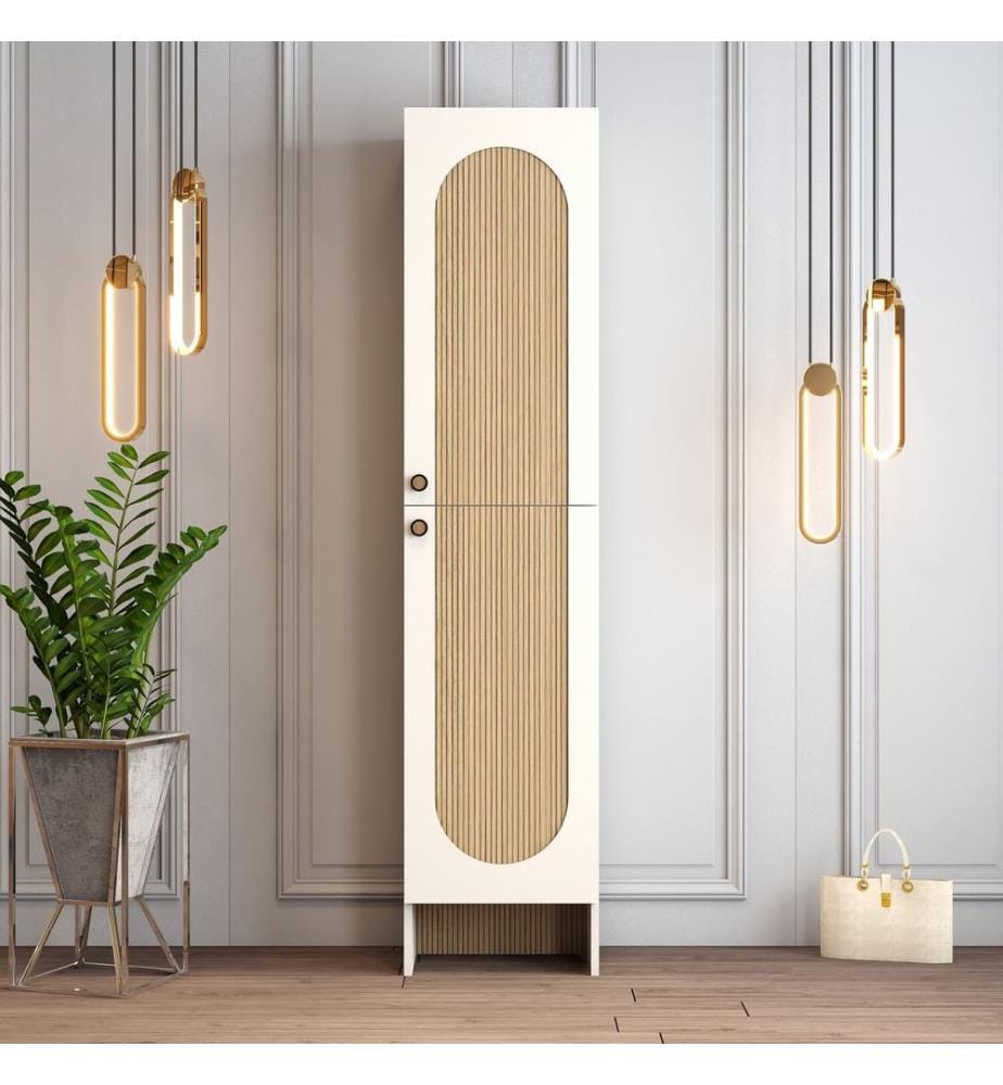 Portemanteau, crème, chêne, 100 % panneau de particules mélaminé