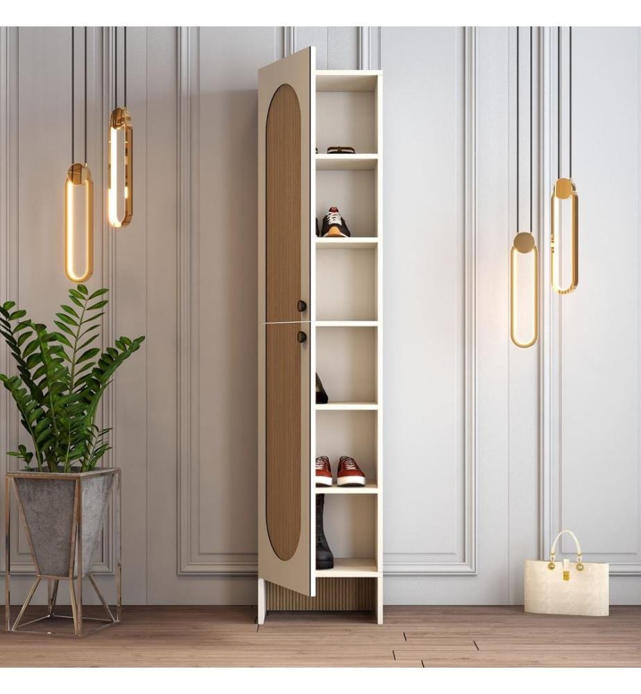 Portemanteau, crème, chêne, 100 % panneau de particules mélaminé