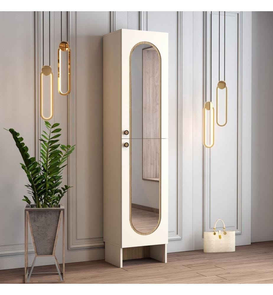 Portemanteau, crème, chêne, 100 % panneau de particules mélaminé