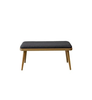 Panca, Rovere, Antracite, PANNELLO DI FRUTTOFILATO 100% MELAMINATO, Tessuto: 100% LINO