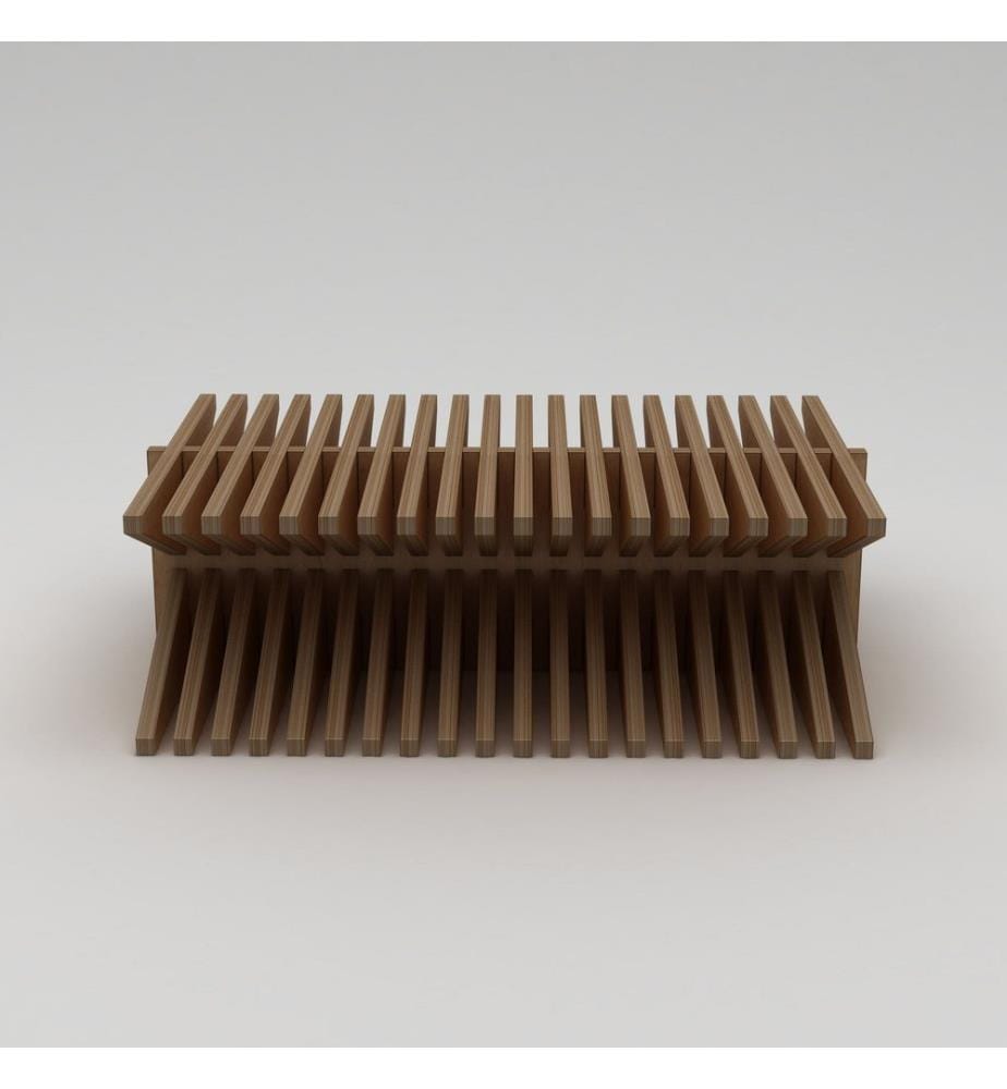 Banc, bois naturel, 100 % contreplaqué de bouleau