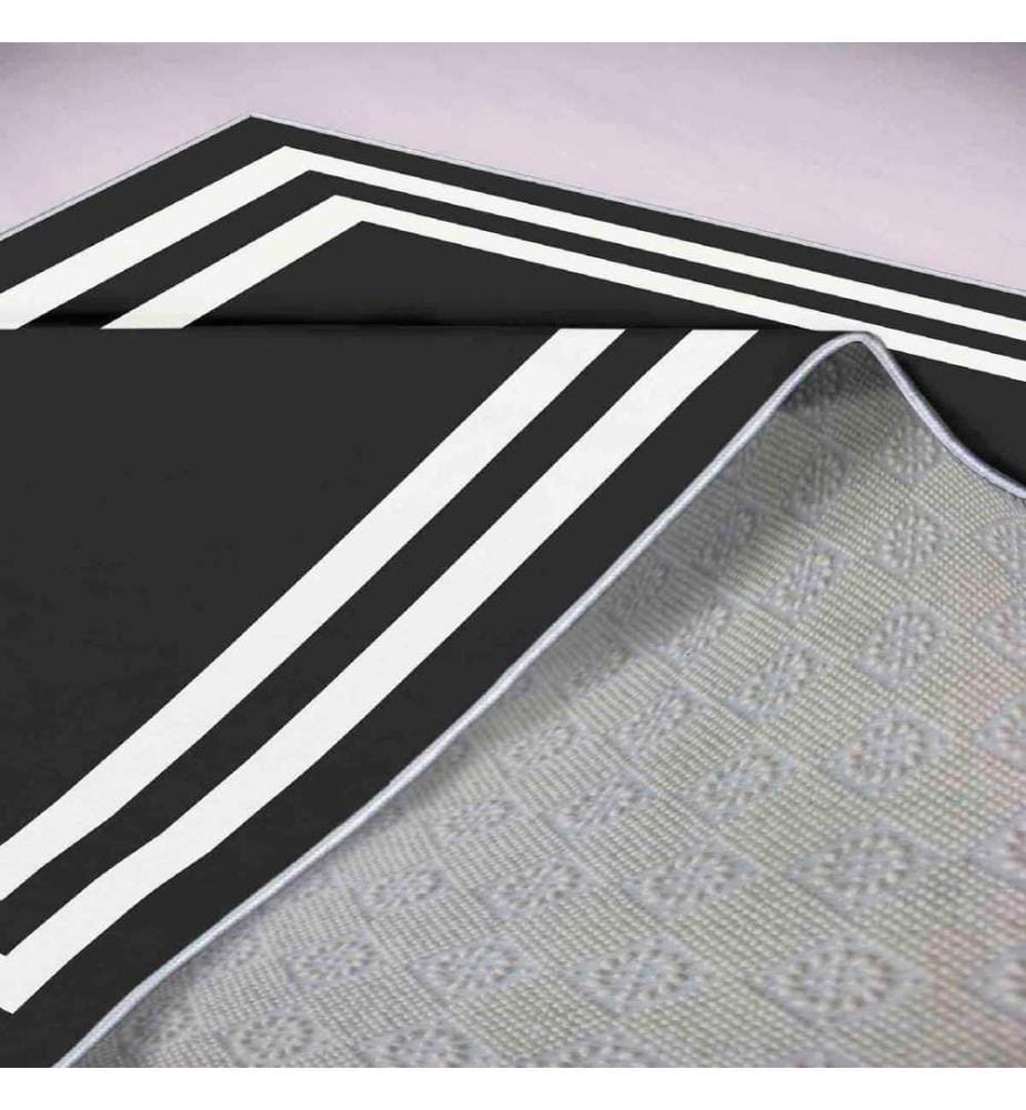 Tappeto, Nero, Bianco, 100% poliestere, 160 x 230 cm