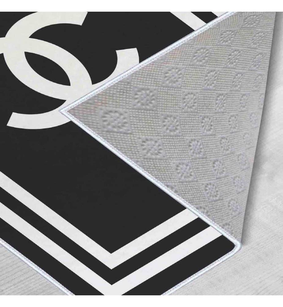 Tappeto, Nero, Bianco, 100% poliestere, 160 x 230 cm