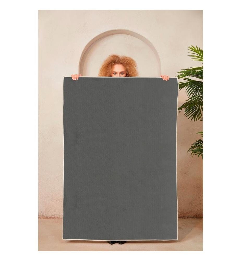 Tappeto, Grigio, 100% poliestere, 80 x 200 cm