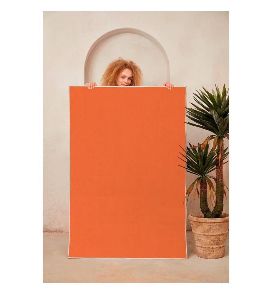 Tappeto, Arancione, 100% poliestere, 100 x 200 cm