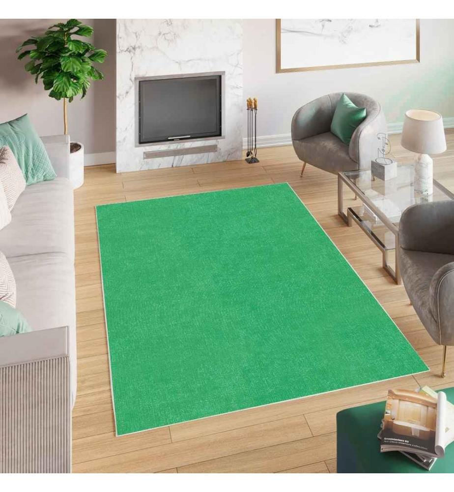 Tappeto, Verde, 100% poliestere, 100 x 200 cm