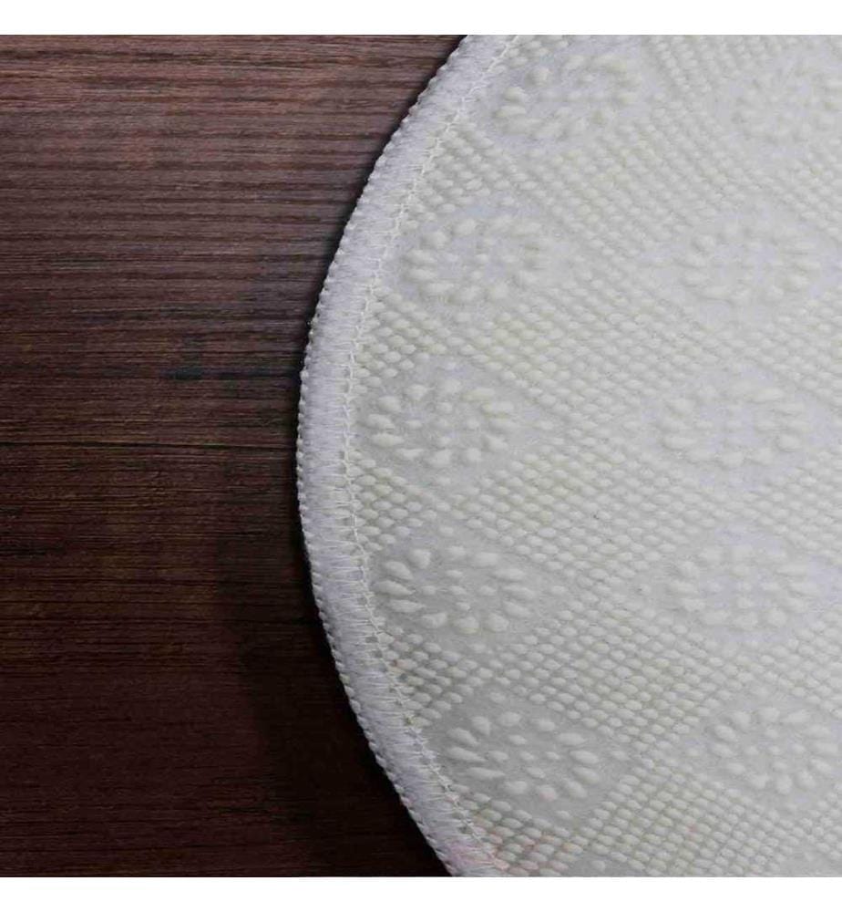 Tappeto, Bianco, Nero, 100% poliestere, Diametro: 180 cm
