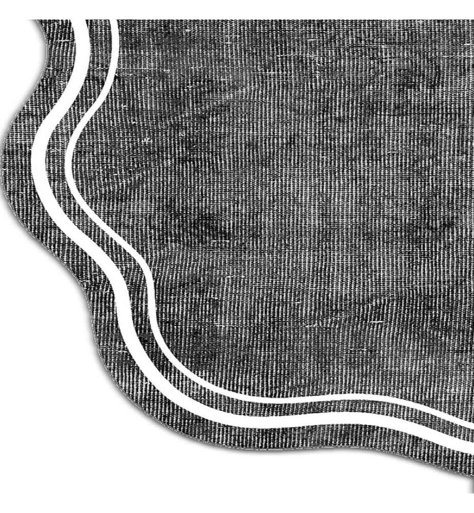 Tapis, gris, blanc, 100% polyester, 60 x 100 cm