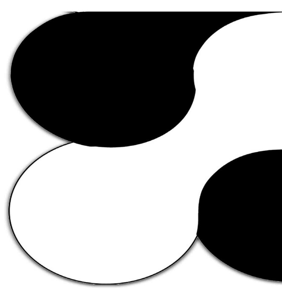 Tappeto, Bianco, Nero, 100% poliestere, 100 x 150 cm