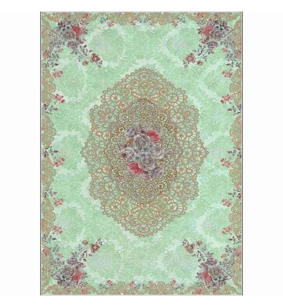 Tappeto, Verde, Bianco, Rosso, Beige, 100% poliestere, 80 x 150 cm