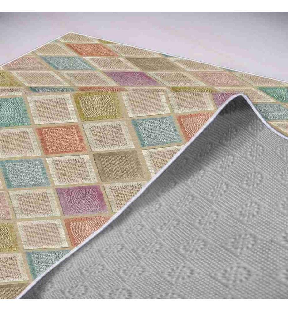 Teppich, Puder, Rosa, Lachs, Blau, Nerz, 100% Polyester, 60 x 100 cm
