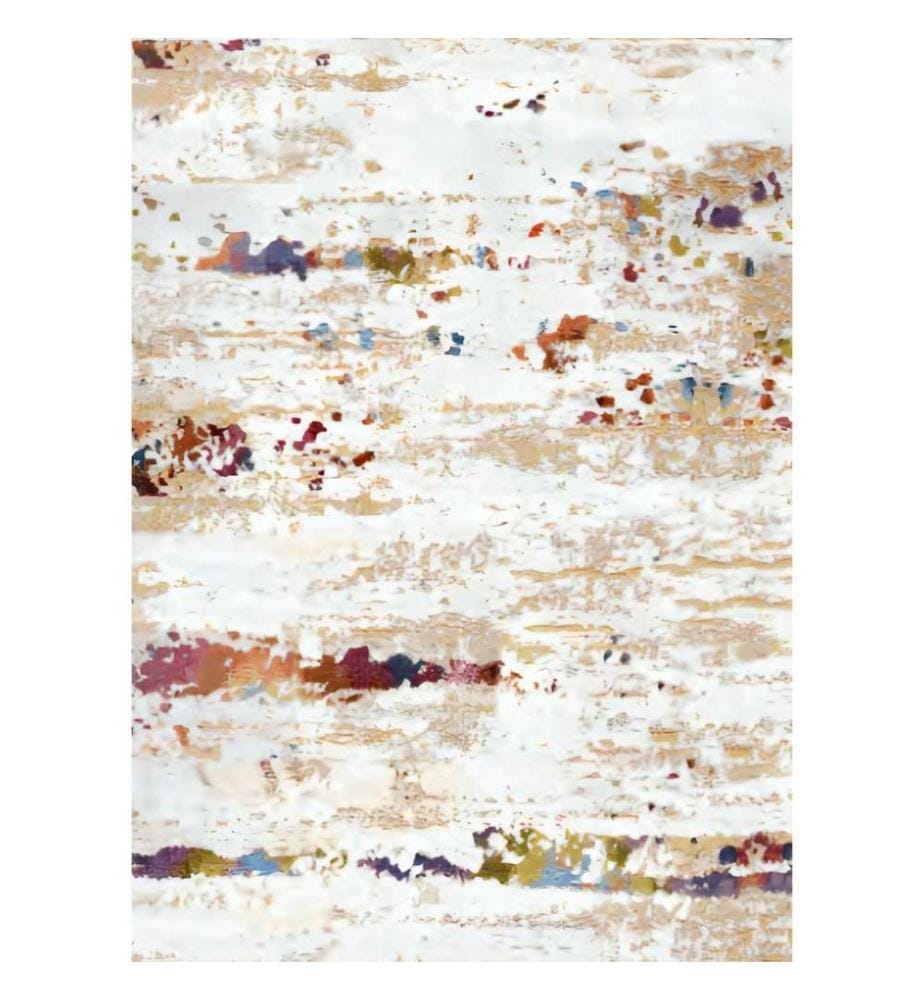 Tappeto, Crema, Beige, Rosso chiaretto, Blu, Marrone, 100% poliestere, 120 x 180 cm