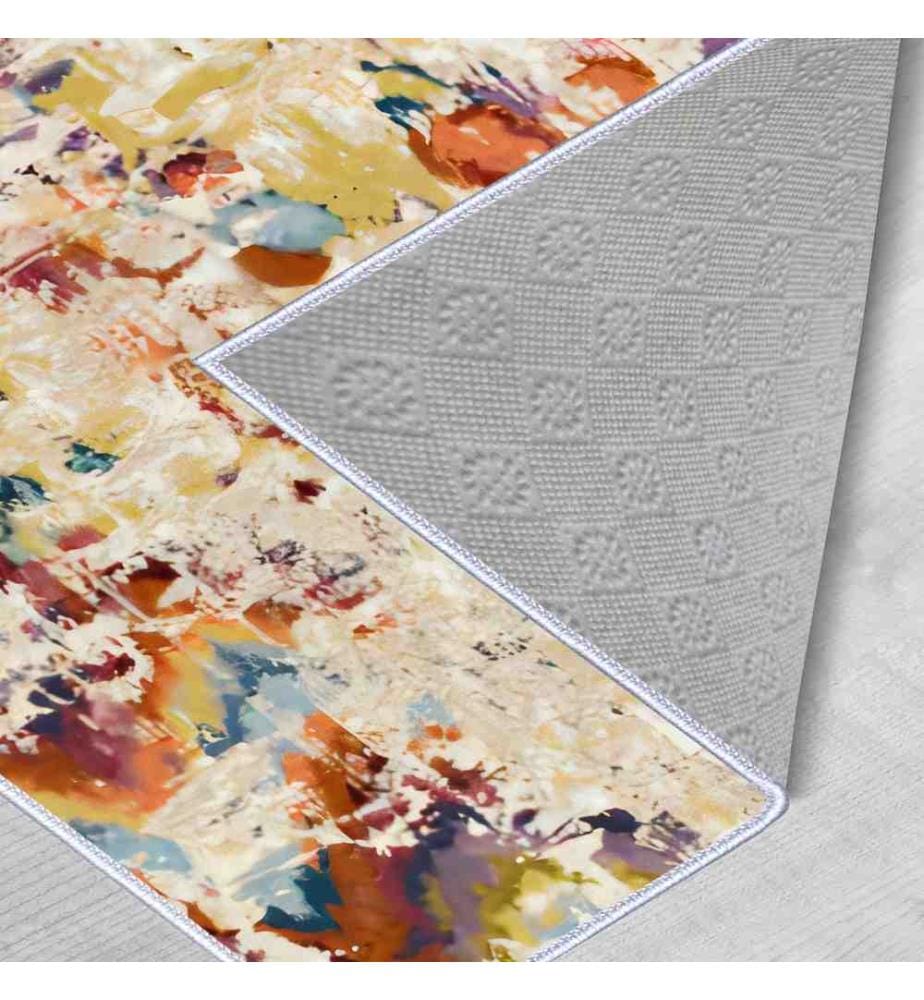 Tappeto, Beige, Giallo, Blu, Rosso, Marrone, 100% poliestere, 160 x 230 cm