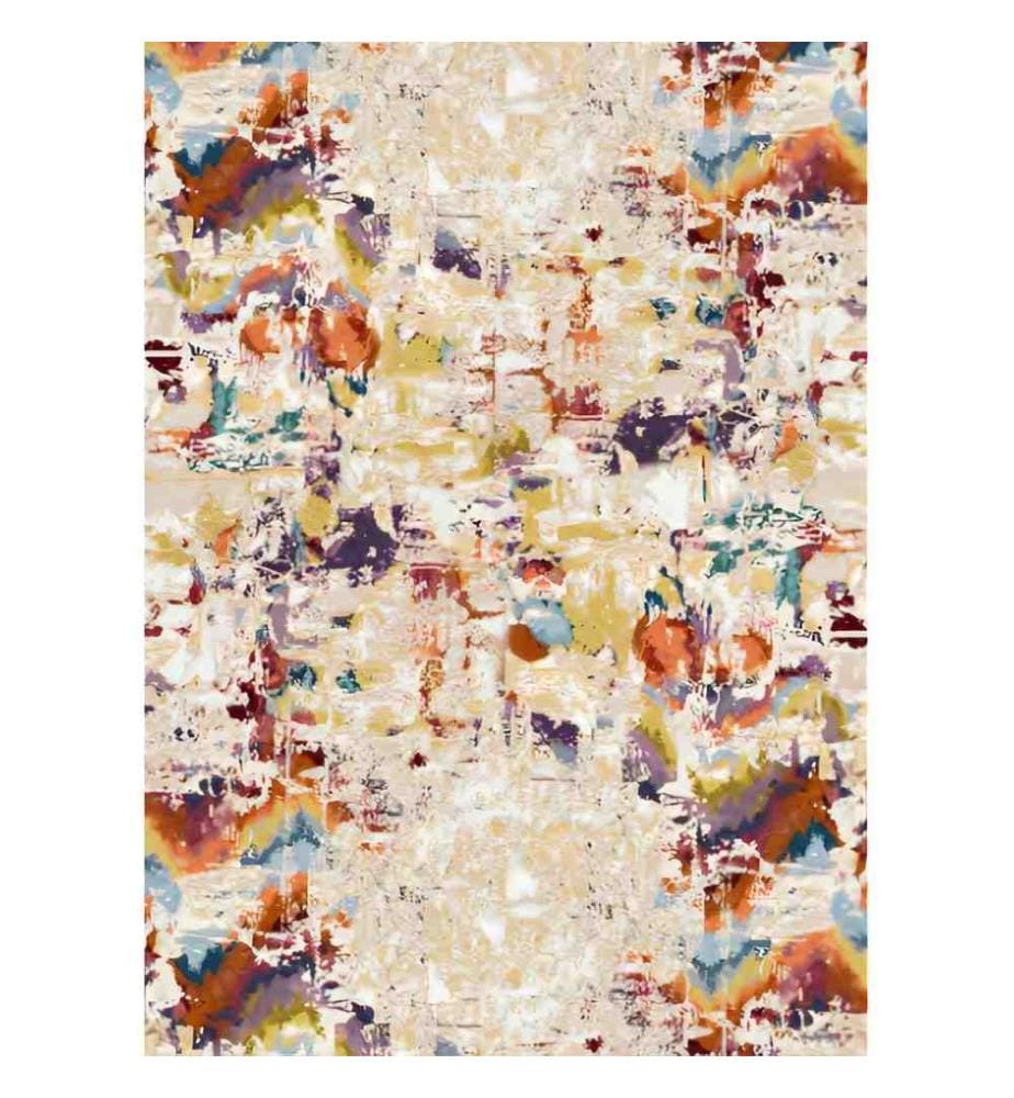 Tappeto, Beige, Giallo, Blu, Rosso, Marrone, 100% poliestere, 180 x 280 cm