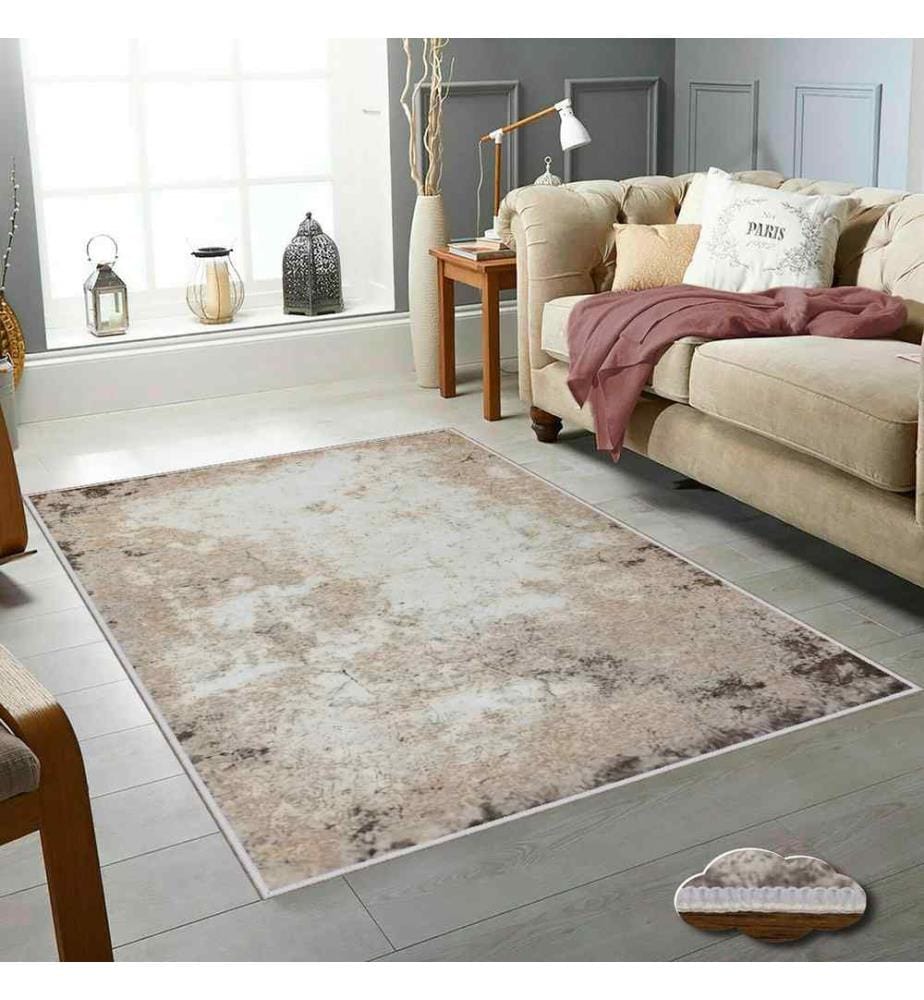 Tappeto, Beige, Bianco, Visone, 100% poliestere, 100 x 150 cm