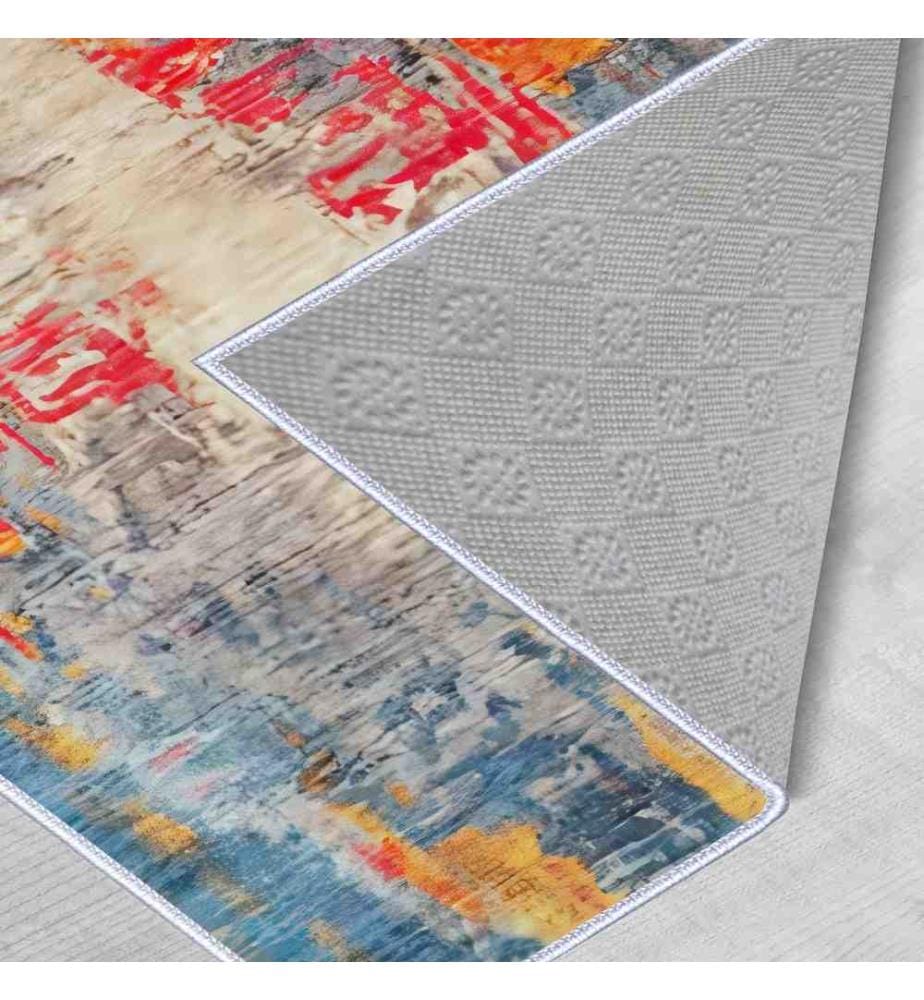 Tappeto, Bianco, Fucsia, Arancione, Blu, Grigio, 100% poliestere, 160 x 230 cm
