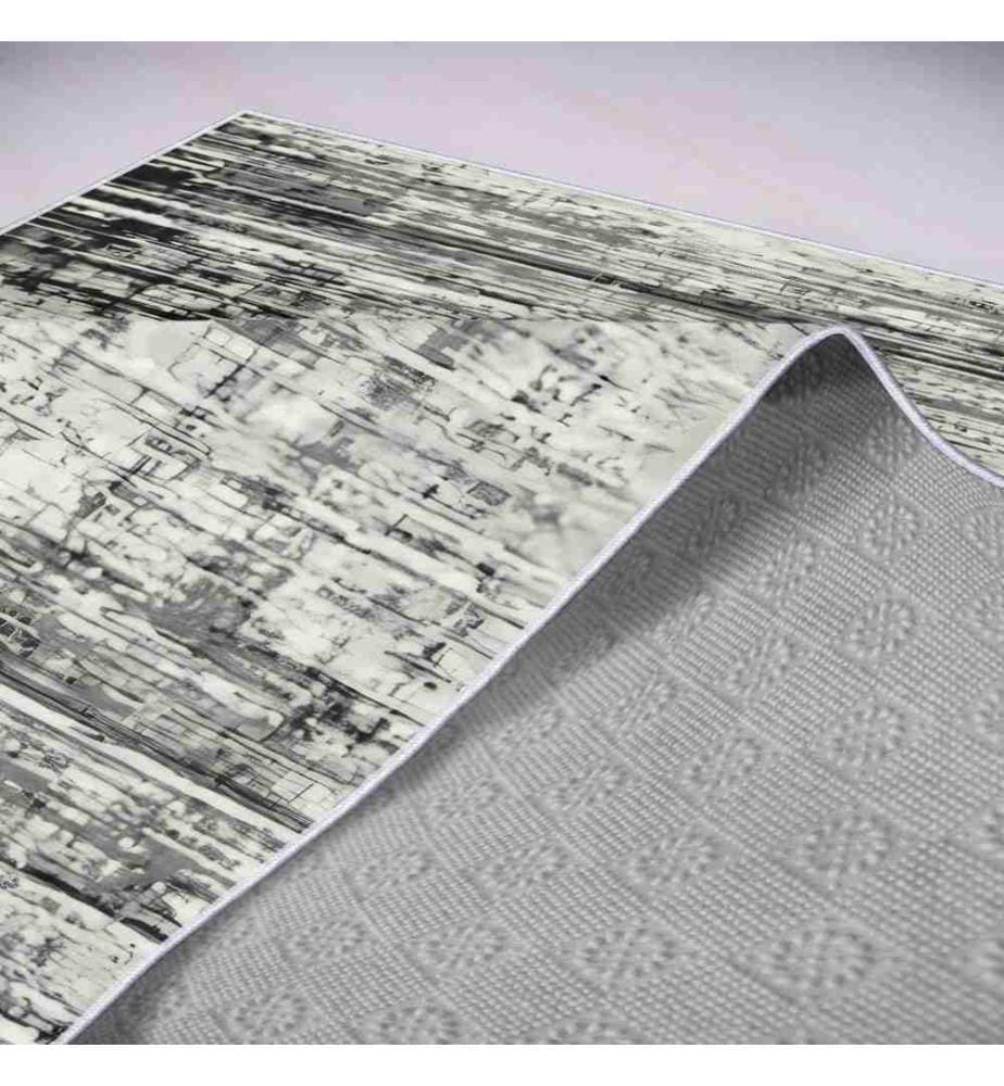 Tappeto, Bianco, Grigio, Nero, 100% poliestere, 60 x 100 cm