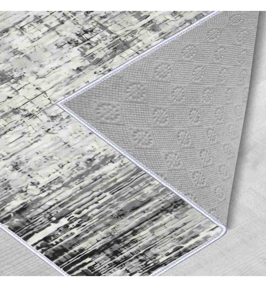Tappeto, Bianco, Grigio, Nero, 100% poliestere, 140 x 220 cm