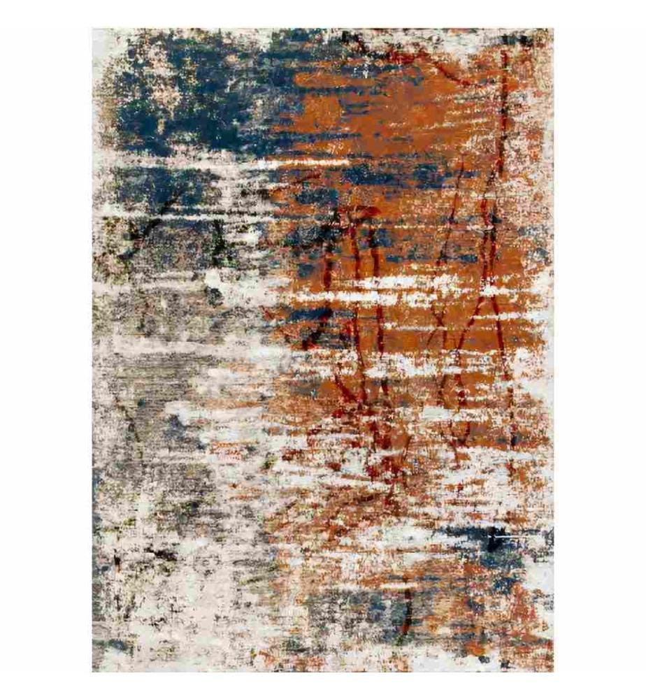 Tappeto, Arancione, Rosso, Blu, Crema, Beige, 100% poliestere, 100 x 300 cm