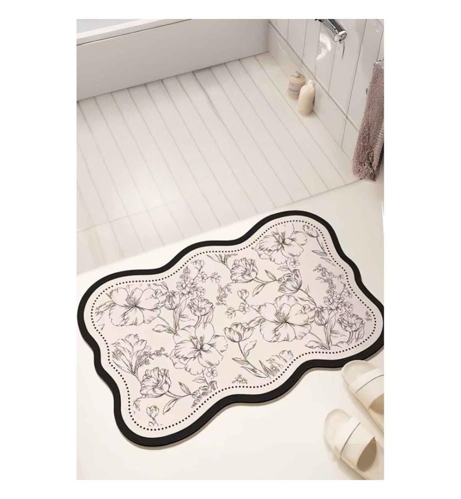 Tapis de bain, 100% POLYESTER, Beige