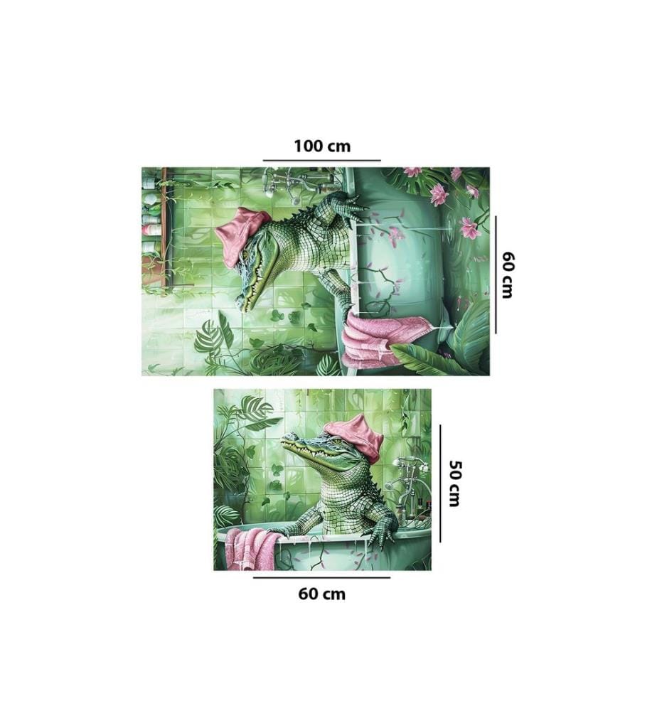 Ensemble de tapis de bain, 2 pièces, 100 % polyester, vert