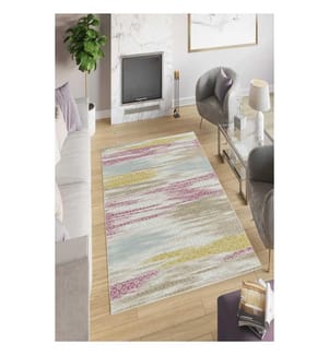 Teppich, Mehrfarbig, 100% Polyester, 60 x 100 cm