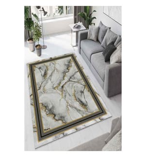 Tapis de salle, gris, 100% polyester, 100 x 200 cm