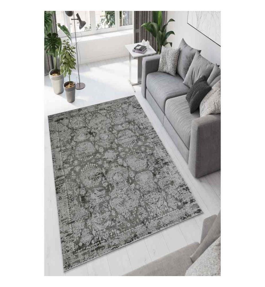 Flurteppich, Grau, 100% Polyester, 80 x 150 cm
