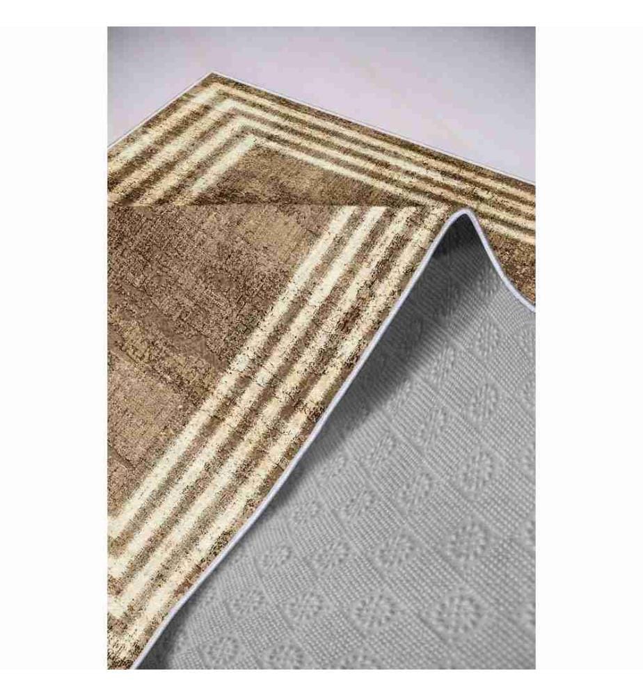 Tapis de salle, brun, 100% polyester, 80 x 150 cm