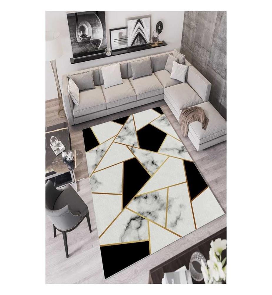 Tappeto, Bianco, 100% poliestere, 60 x 100 cm