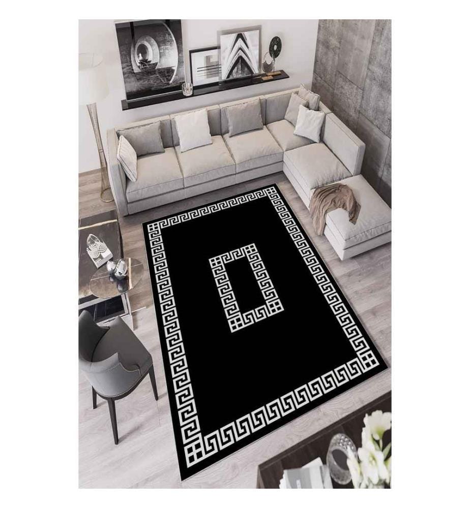 Tapis de salle, 80 x 150, , Noir, Polyester, 850 gr-m²,