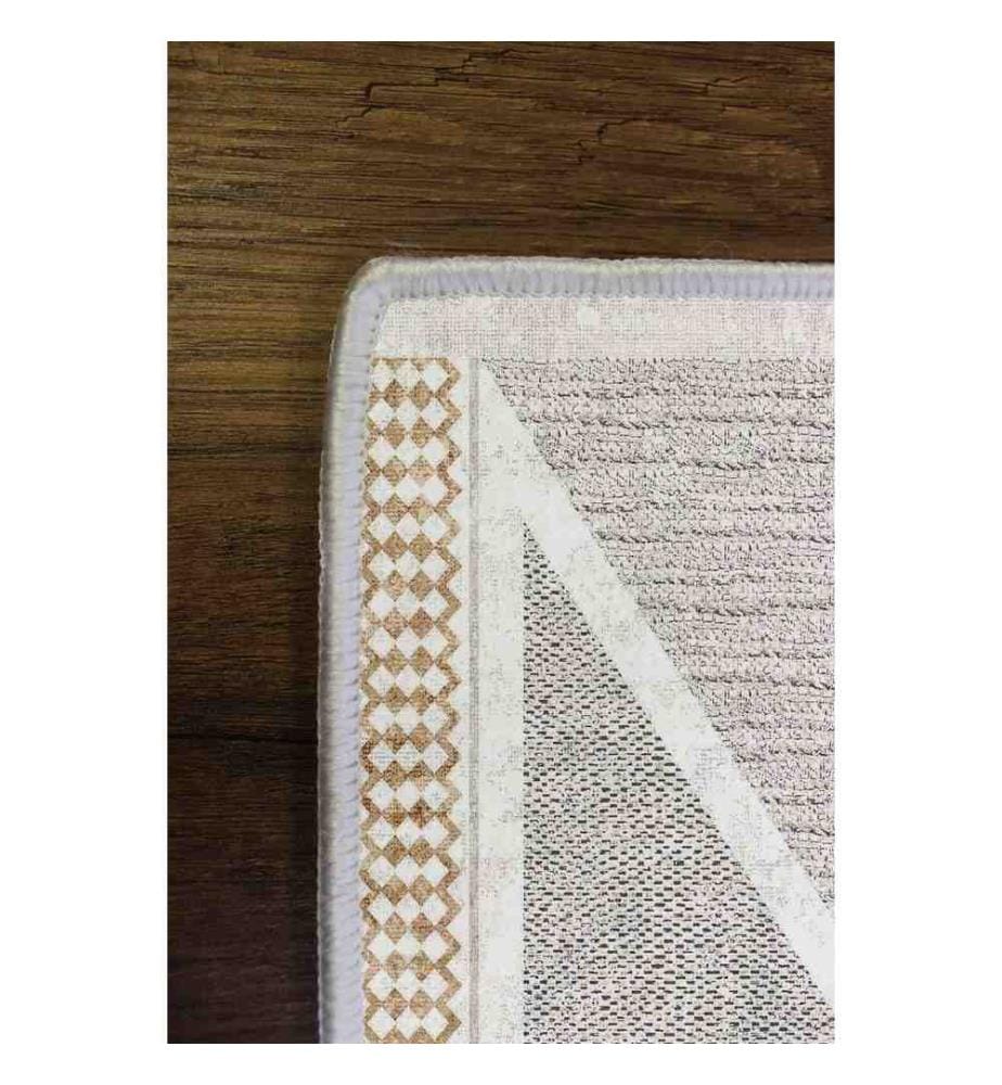Flurteppich, Beige, Gold, Schwarz, 100% Polyester, 80 x 150 cm