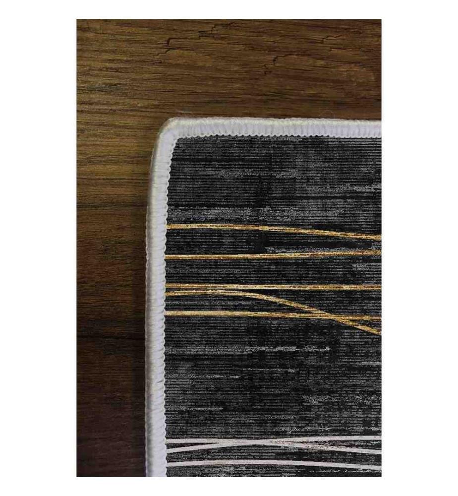 Tappeto, Nero, 100% poliestere, 140 x 220 cm