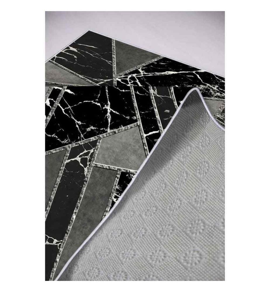 Tapis de salle, gris, 100% polyester, 100 x 150 cm
