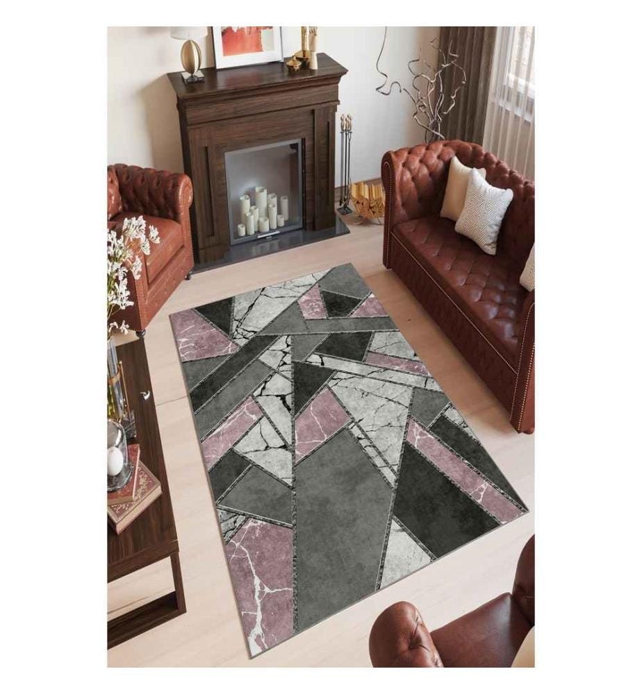 Tappeto, Grigio, 100% poliestere, 120 x 180 cm