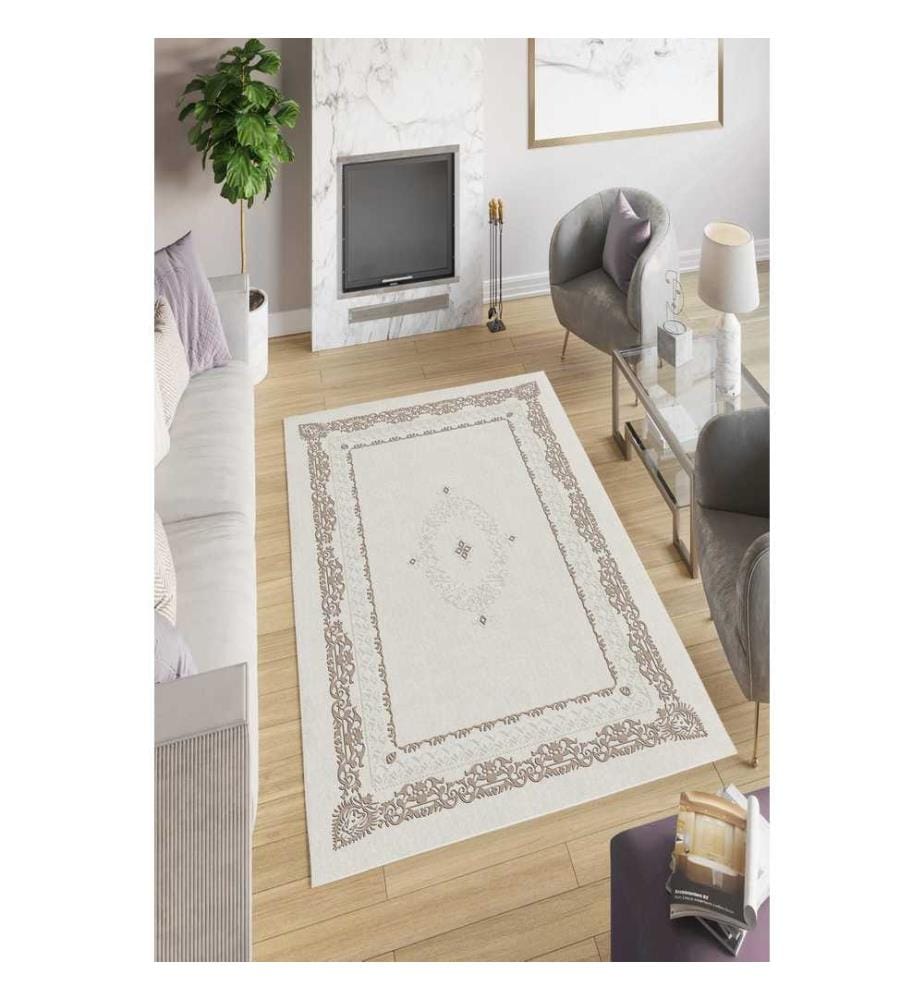 Tappeto, Marrone, 100% poliestere, 120 x 180 cm