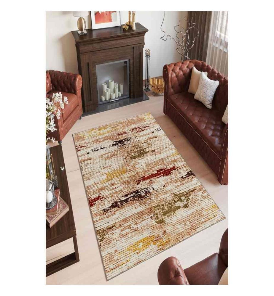 Tapis de salle, brun, 100% polyester, 100 x 200 cm