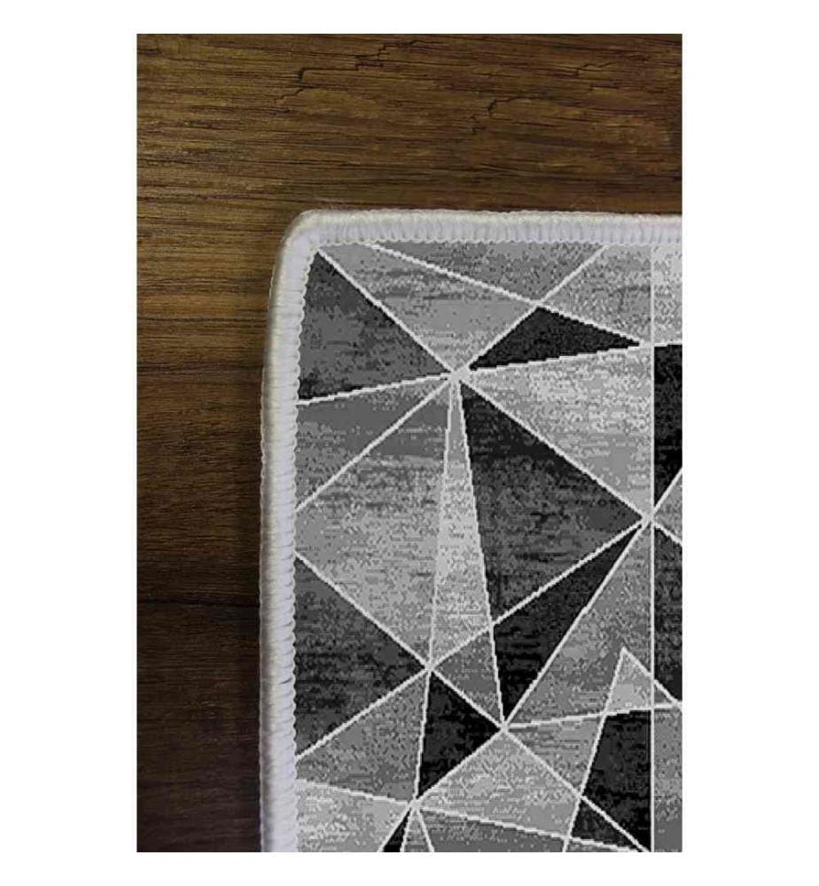 Tapis de salle, gris, 100% polyester, 80 x 150 cm