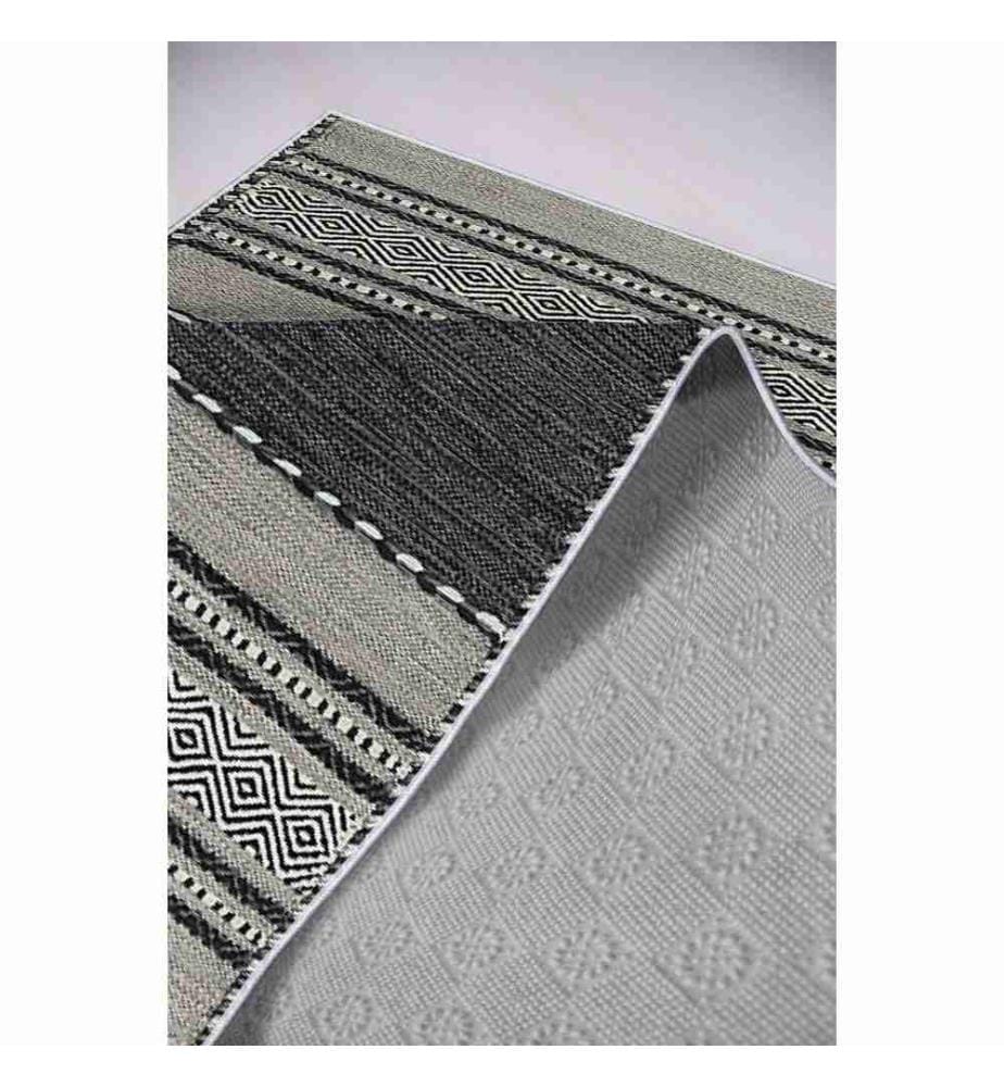 Tappeto, Grigio scuro, 100% poliestere, 140 x 220 cm