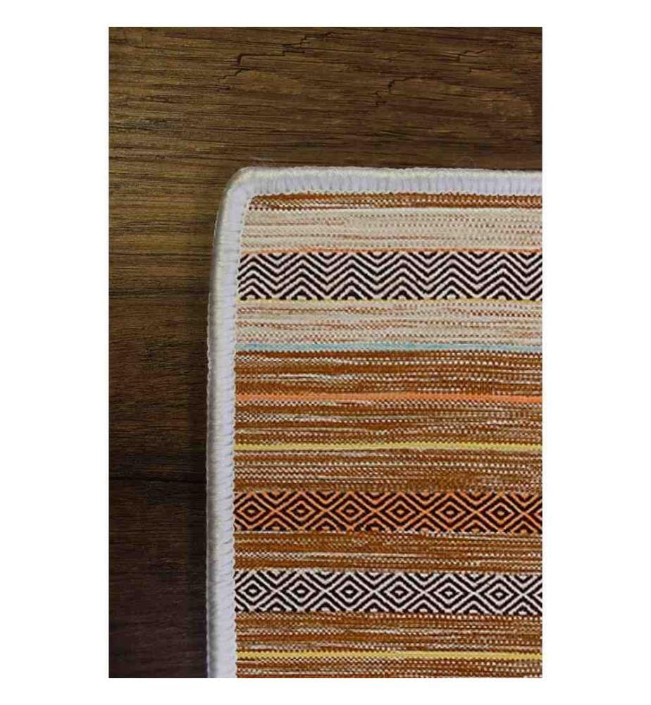 Tapis de salle, brun, 100% polyester, 80 x 150 cm
