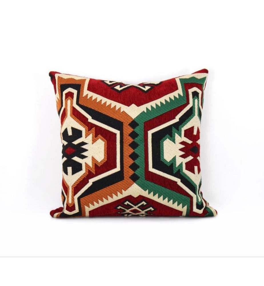 Coussin, rouge, 50% coton - 50% polyester, rembourrage en fibres